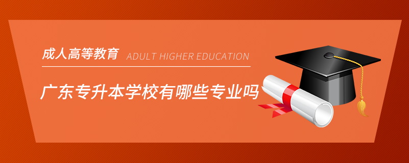 广东专升本学校有哪些专业吗