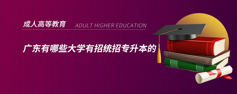 广东有哪些大学有招统招专升本的