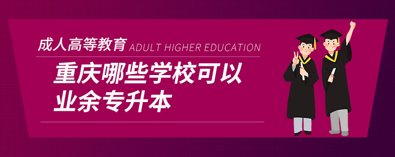 重庆哪些学校可以业余专升本