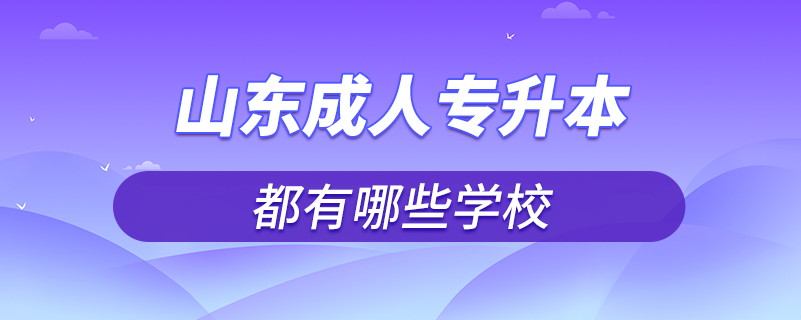 山东成人专升本学校有哪些