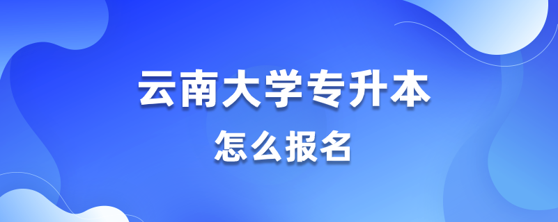 云南大学专升本怎么报名