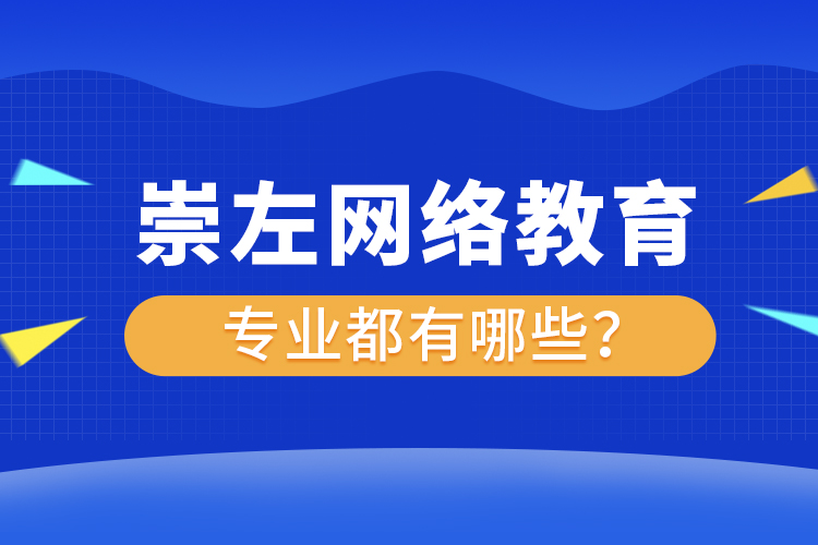 崇左网络教育专业都有哪些？