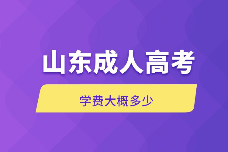 山东成人高考学费大概多少