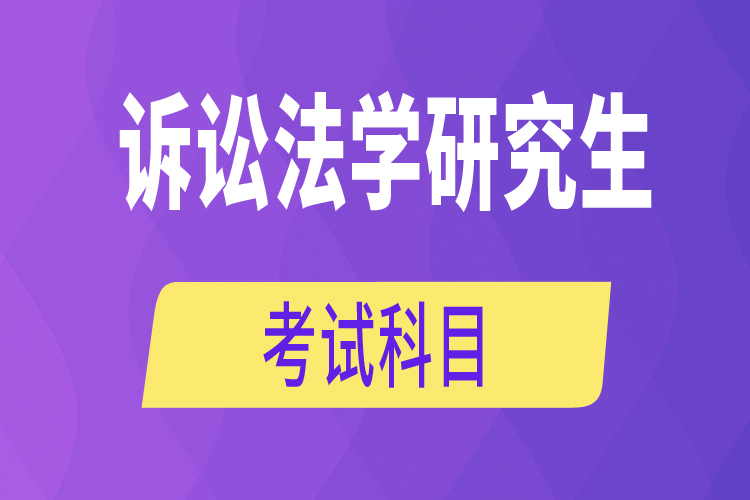 诉讼法学研究生考试科目