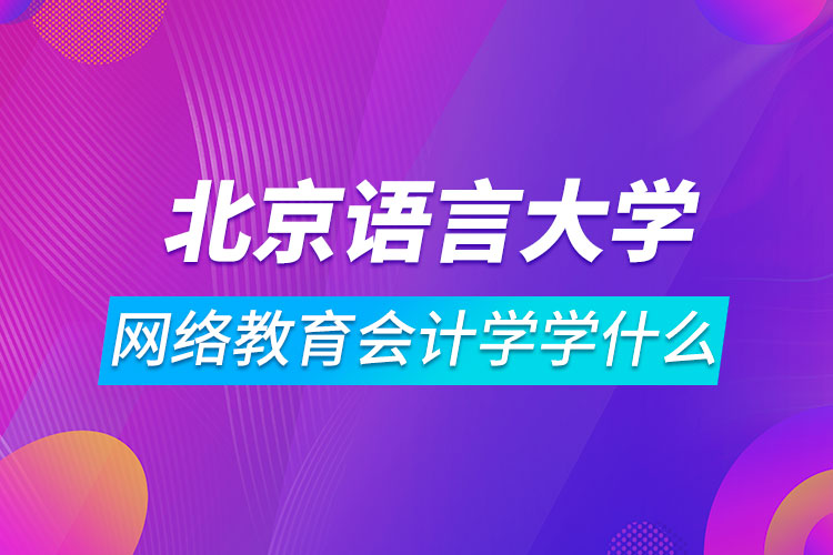 北京语言大学网络教育会计学学什么