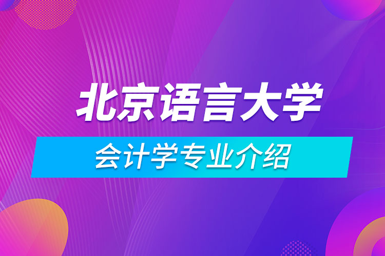 北京语言大学会计学专业介绍