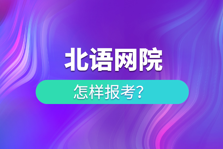 怎样报考北语网院