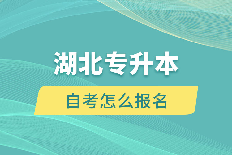 湖北专升本自考怎么报名