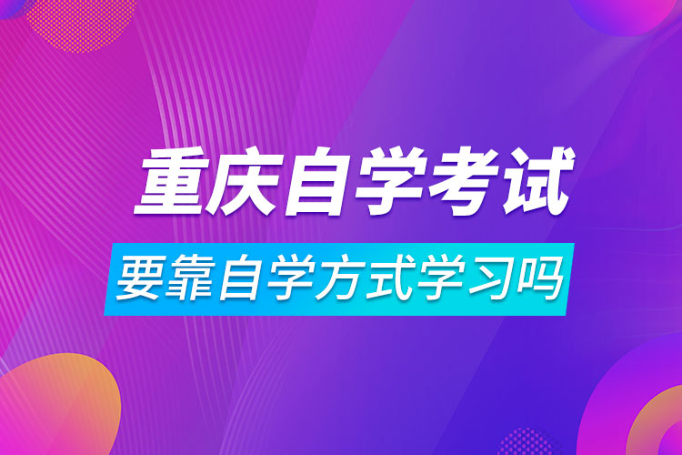 重庆自学考试要靠自学方式学习吗