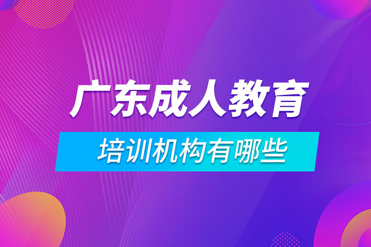 广东成人教育培训机构有哪些