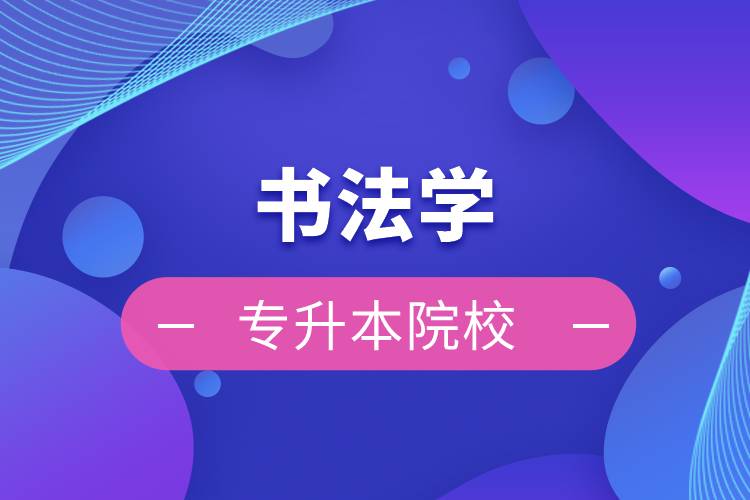 书法学专升本院校