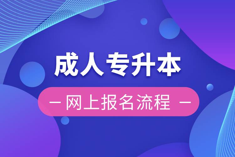 成人专升本网上报名流程