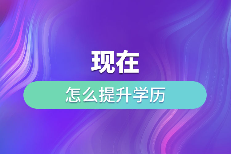 现在怎么提升学历