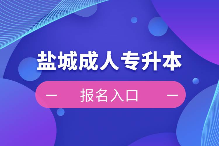 盐城成人专升本报名入口