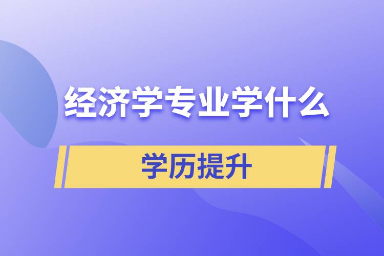 经济学专业学什么