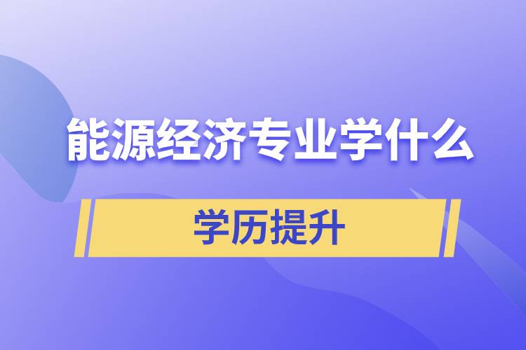 能源经济专业学什么