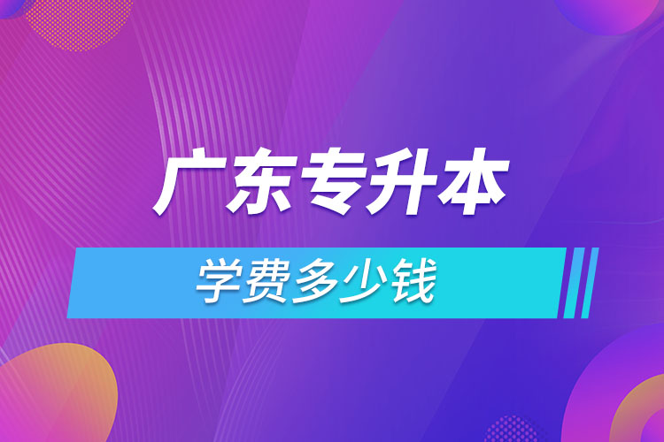 广东专升本学费多少钱