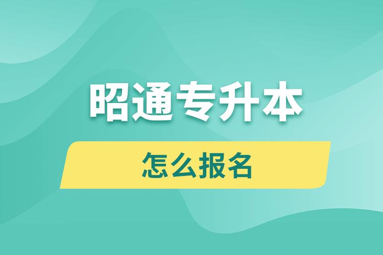 昭通专升本网站报名入口和报名流程