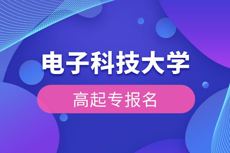 电子科技大学高起专报名