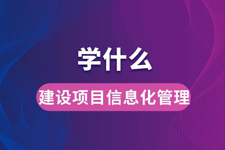 建设项目信息化管理学什么