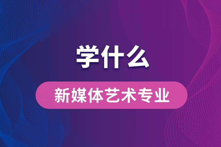 新媒体艺术专业学什么