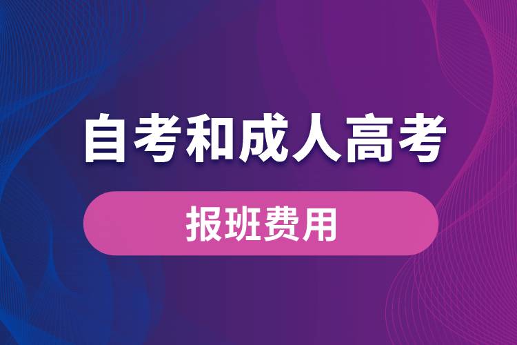 自考和成人高考报班费用