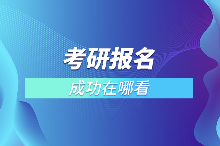 考研报名成功在哪看