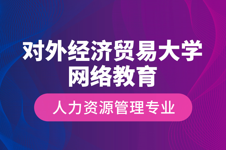 对外经济贸易大学网络教育人力资源管理专业