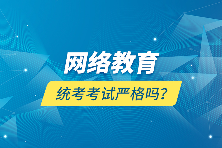 网络教育统考考试严格吗？