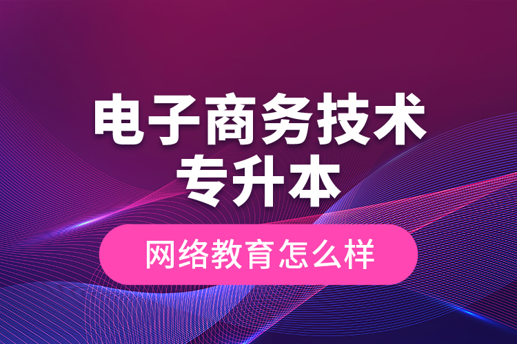 电子商务技术专升本网络教育怎么样？