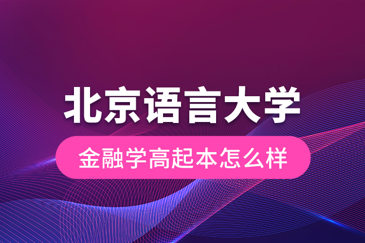 北京语言大学金融学高起本怎么样？