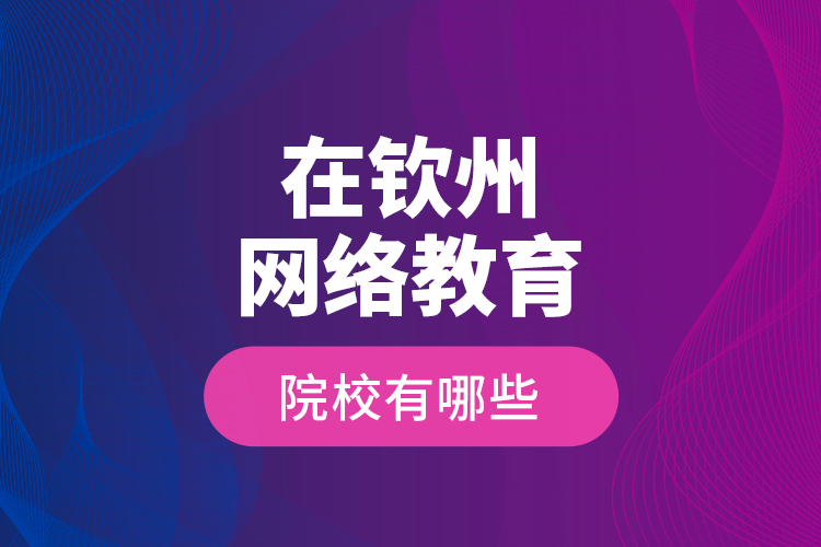 在钦州网络教育的院校有哪些？