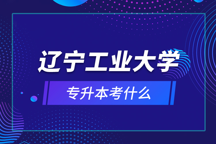 辽宁工业大学专升本考什么